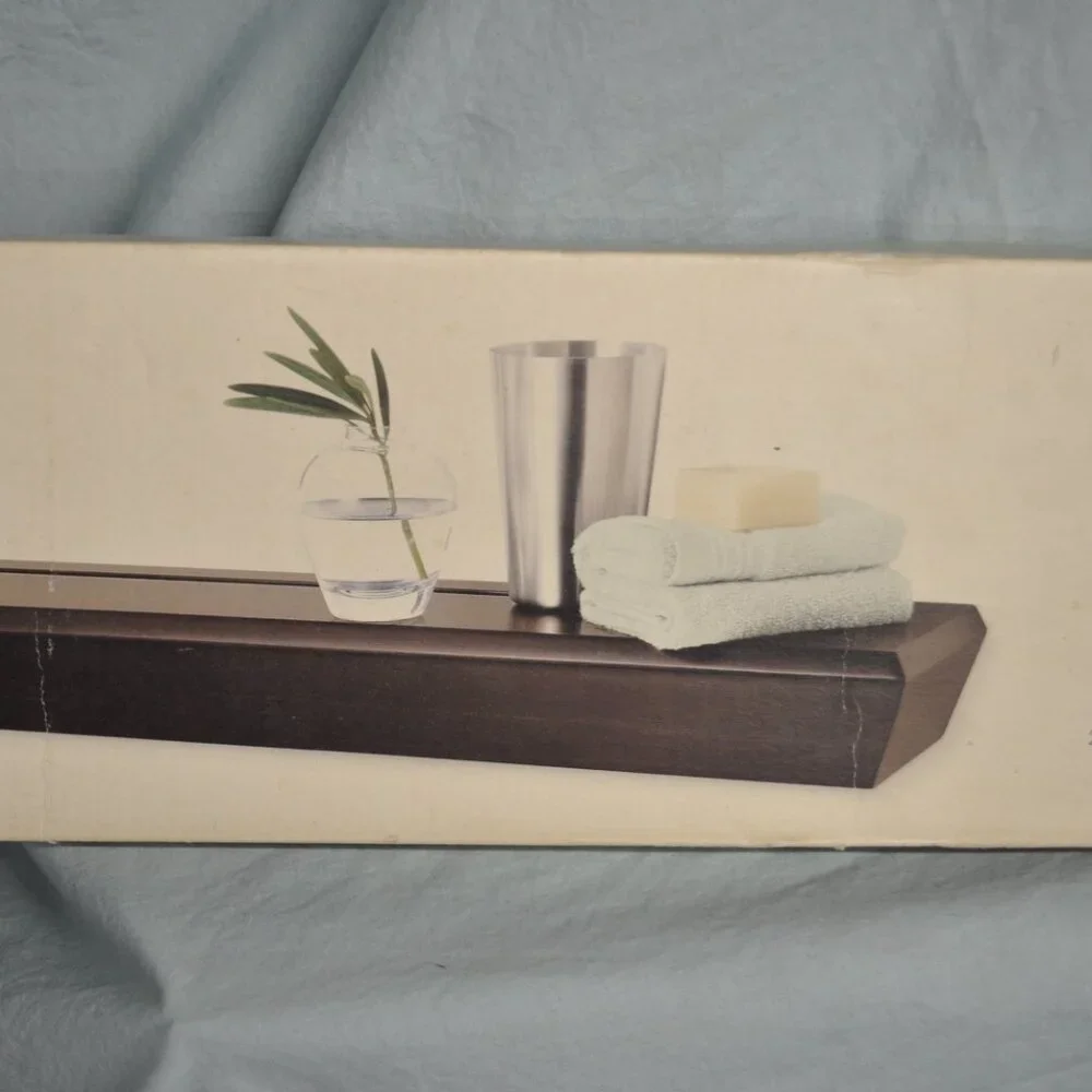 *SALE* Home brand TWO walnut finish floating 24